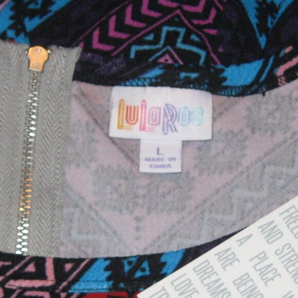 LuLaRoe Textured Stetch Amelia Dress Large NWT - Picture 6 of 6